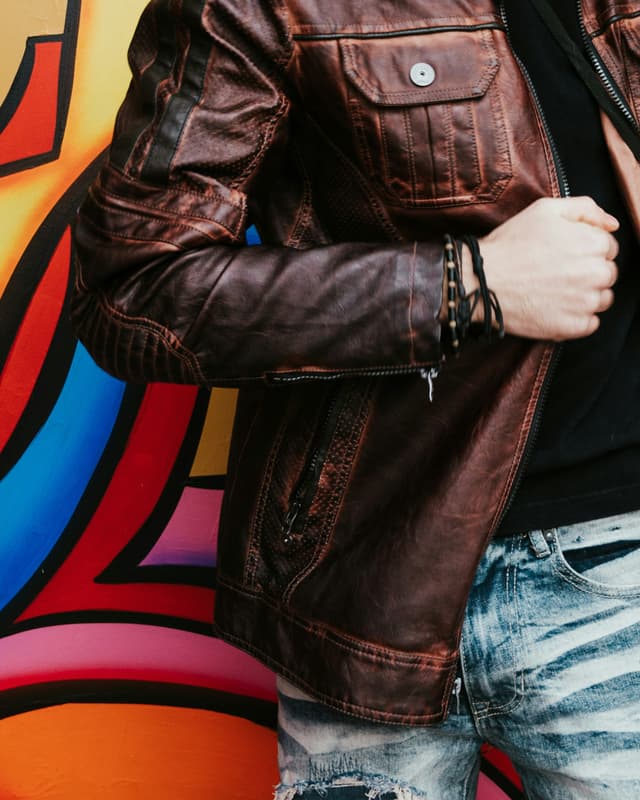 Distressed Leather Jacket